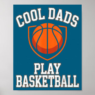 Poster Illustration de papas cools qui jouent au basket-b