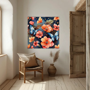 Poster Illustration de papillon lunaire unique