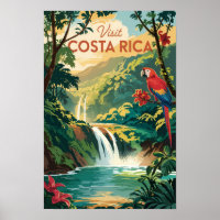 Illustration de perroquet du Costa Rica Art de voy