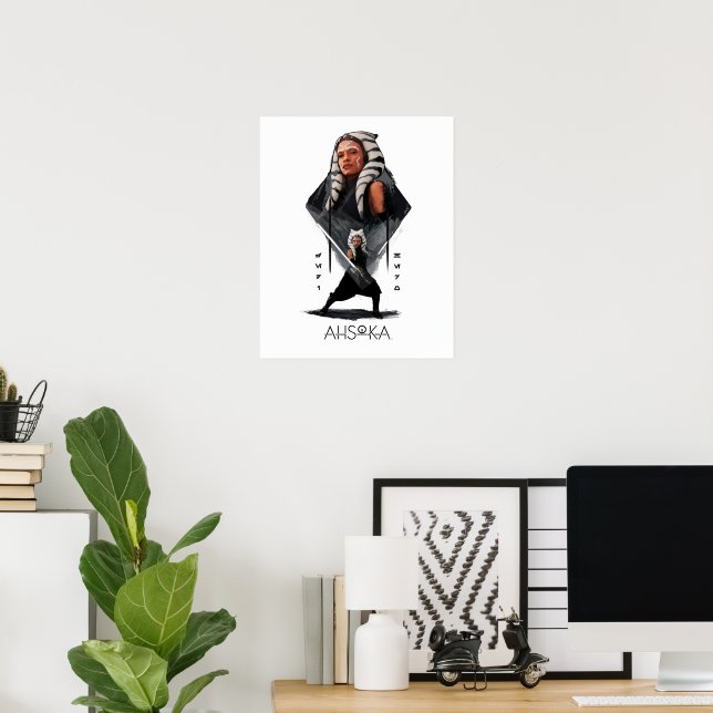 Poster Illustration de personnage d'Ahsoka Tano (Bureau à domicile)