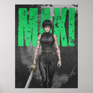 Poster Illustration de personnage d'anime dans un croquis