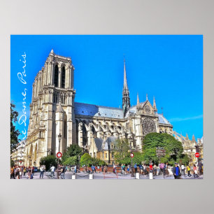 Poster Illustration de photo de cathédrale de Notre Dame