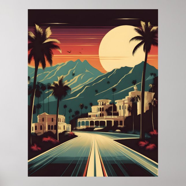 Poster Illustration de Retro Hollywood (Devant)