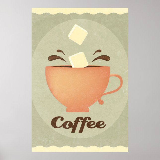 Poster Illustration de tasse de café (Devant)