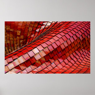 Poster Illustration de tuiles rouges