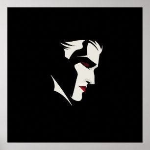 Poster Illustration de vampire graphique