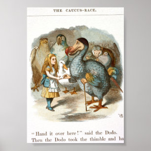 Poster Illustration de vintage Alice au pays des merveill