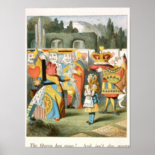 Poster Illustration de vintage Alice au pays des merveill