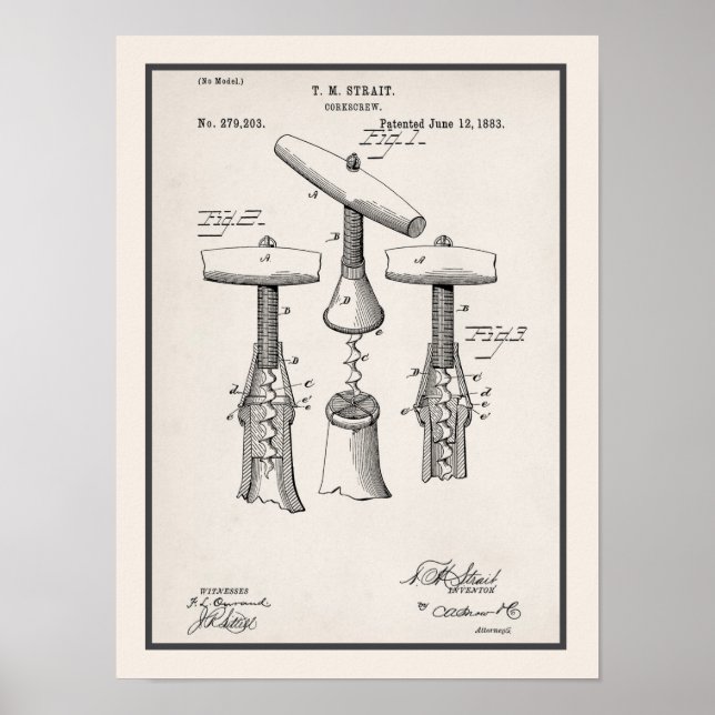 Poster Illustration de vis à vis vintage (Devant)