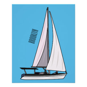 Poster Illustration de voilier
