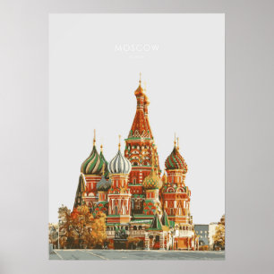 Poster Illustration de voyage Moscou