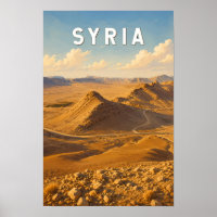 Illustration de voyage Syrie Art vintage