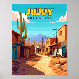 Poster Illustration de voyage vintage Jujuy Argentina