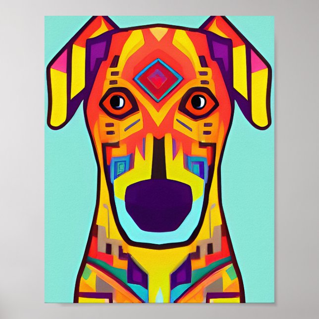 Poster Illustration décorative pour chien (Devant)