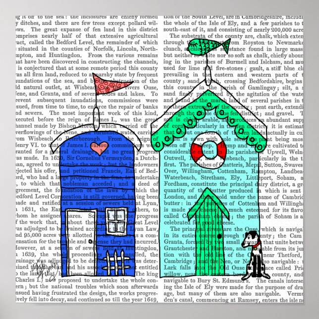 Poster Illustration des Beach Huts 2 (Devant)
