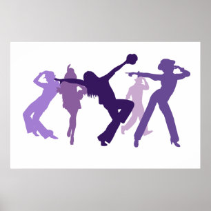 Poster Illustration des danseurs de jazz