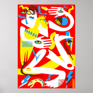 Poster Illustration des gens modernes