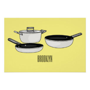 Poster Illustration des jeux de cuisine