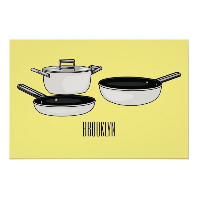 Poster Illustration des jeux de cuisine (Devant)