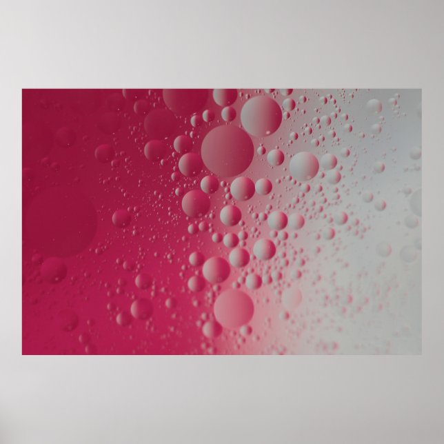Poster Illustration des molécules rouges (Devant)