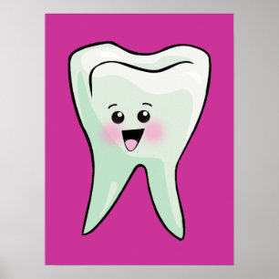 Poster Illustration d'hygiéniste dentaire de dentiste