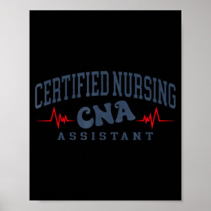Poster Illustration d'infirmière auxiliaire certifiée
