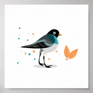 Poster Illustration d'oiseaux