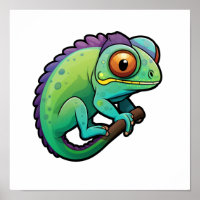 Illustration du caméléon de dessin