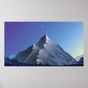 Poster Illustration du ciel étoilé