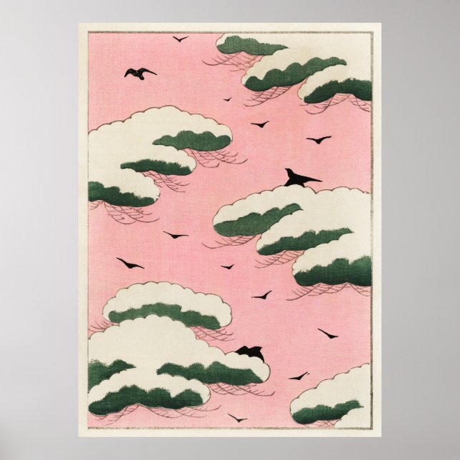 Poster Illustration du ciel rose de Bijutsu Sekai (Devant)