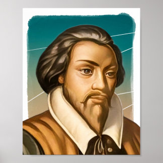 Poster Illustration du compositeur anglais William Byrd