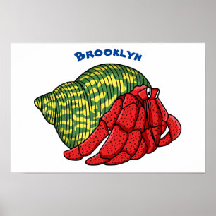 Poster Illustration du crabe mignon