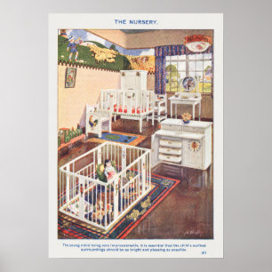 Poster Illustration du Design d'intérieur vintage