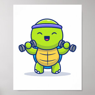 Poster Illustration du dessin animé de cloches de levage 