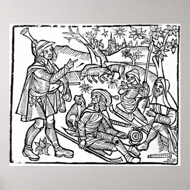 Poster Illustration du Kalendar des bergers (Devant)