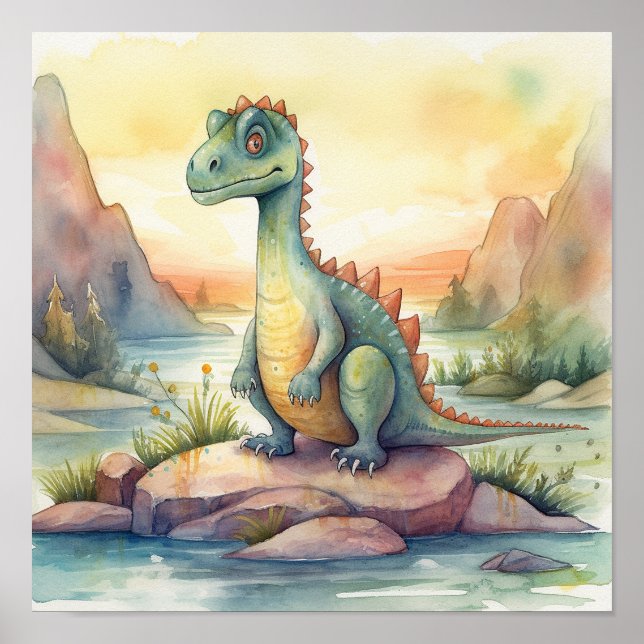 Poster Illustration du livre d'histoire de l'aquarelle Cu (Devant)