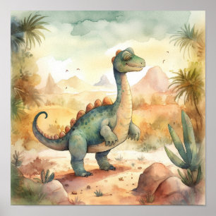 Poster Illustration du livre d'histoire de l'aquarelle Cu