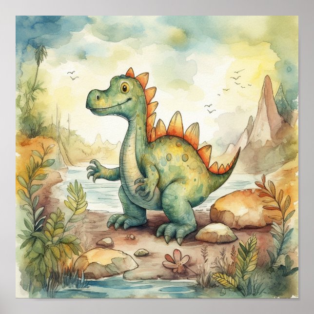 Poster Illustration du livre d'histoire de l'aquarelle Cu (Devant)