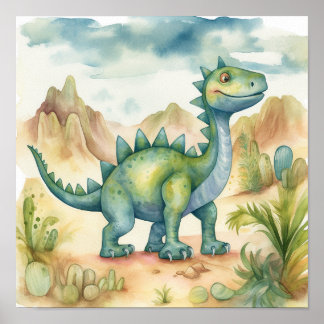 Poster Illustration du livre d'histoire de l'aquarelle Cu