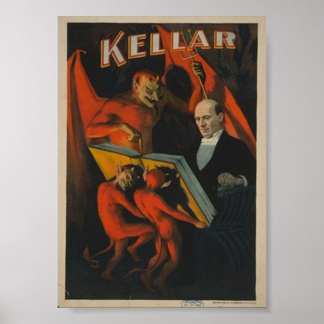 Poster Illustration du magicien vintage (Devant)