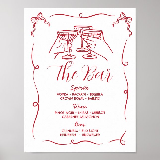 Poster Illustration du Mariage de bar (Devant)