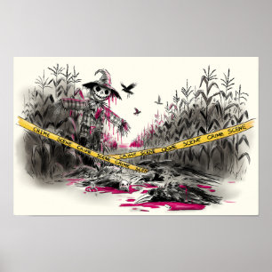 Poster Illustration du meurtre du corbeau