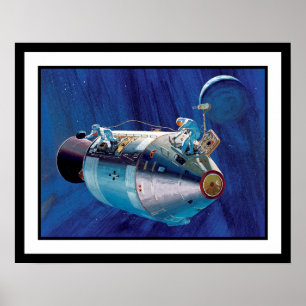 Poster Illustration du module de commande et de service A