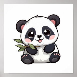 Poster Illustration du panda de dessin