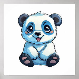 Poster Illustration du panda de dessin