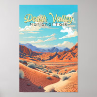 Illustration du parc national de Death Valley Retr