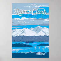 Illustration du parc national du lac Clark Art voy