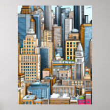 Illustration du paysage urbain de New York