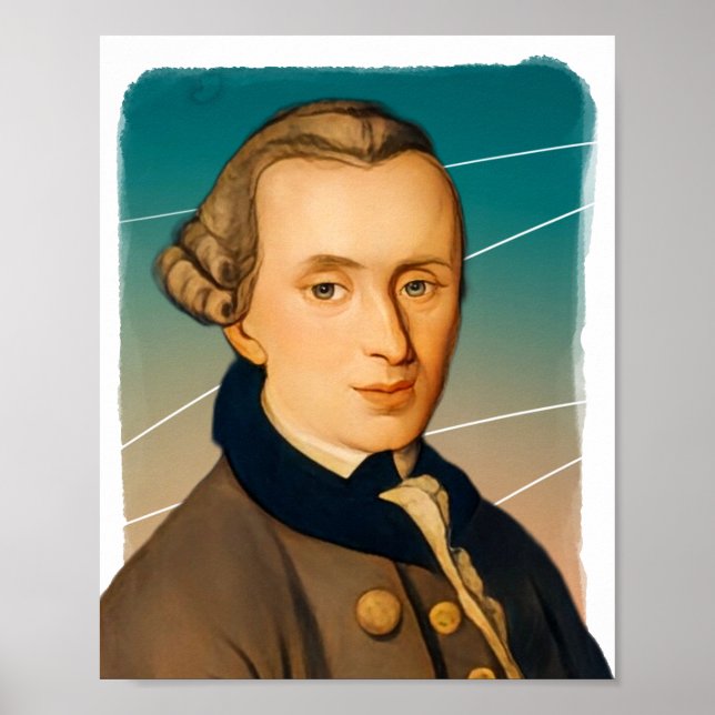 Poster Illustration du philosophe allemand Emmanuel Kant (Devant)