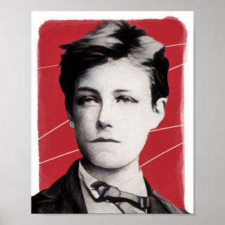 Poster Illustration du poète français Arthur Rimbaud